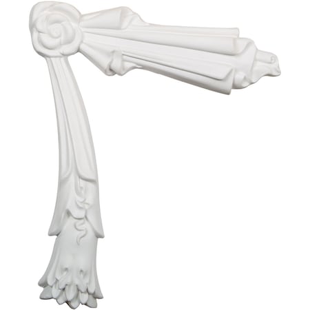 Ekena Millwork 12 3/4"W x 9 7/8"H x 1 1/4"P Emily Swag Onlay, Right ONL10X13X01EY-R